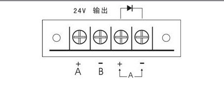 卸下變送器接線端的旋蓋，可以看到如圖所示的接線端子。